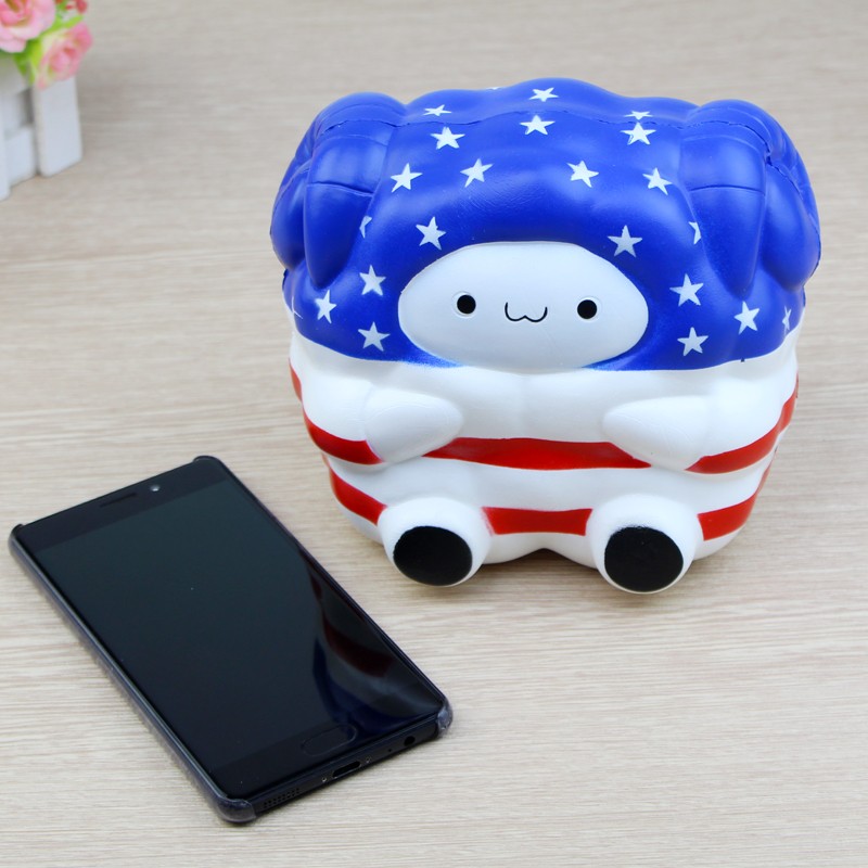 跨境专供新款squishy大绵羊PU慢回弹星空条纹绵羊解压玩具详情图8