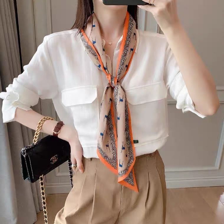 Scarf All With Korean Tourism Solid Color