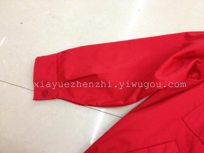 厂家直销  翻领长袖短袖套装工作服班服定做夏约详情图3