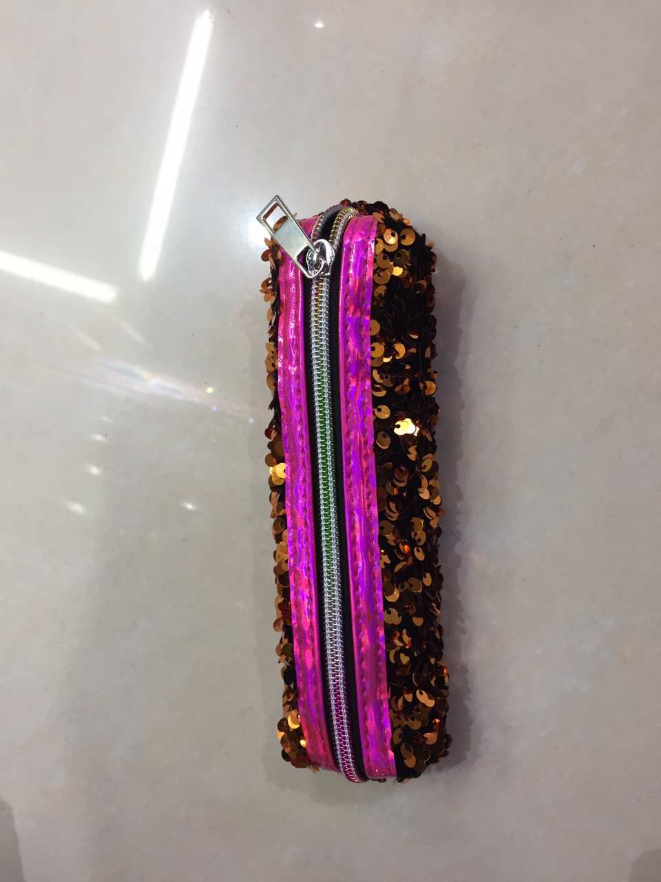 Glitter Mini pen Case gold