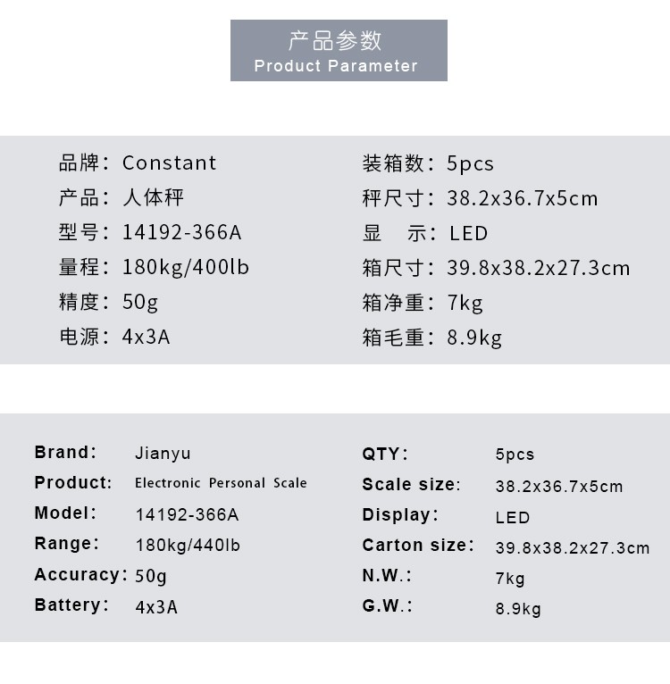 14192-366A High-quality large-screen baby and mother scale, electronic weighing scale, infant scale weighing, English version human body scale, for export detail image 3
