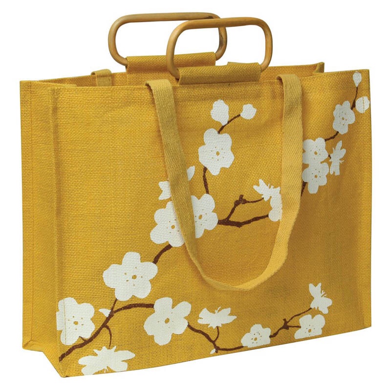 Jute Bag With Bamboo Handle