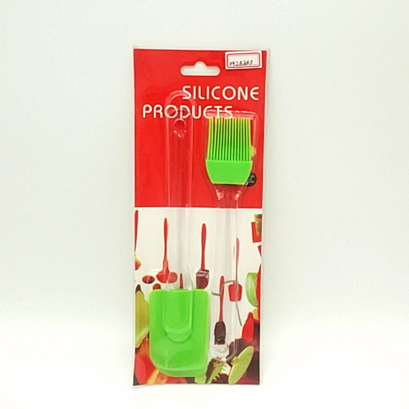 Flat knife brush Card baking tool set Scraper dough cutting silicone brush scraper Oil brush plastic scraper full figure