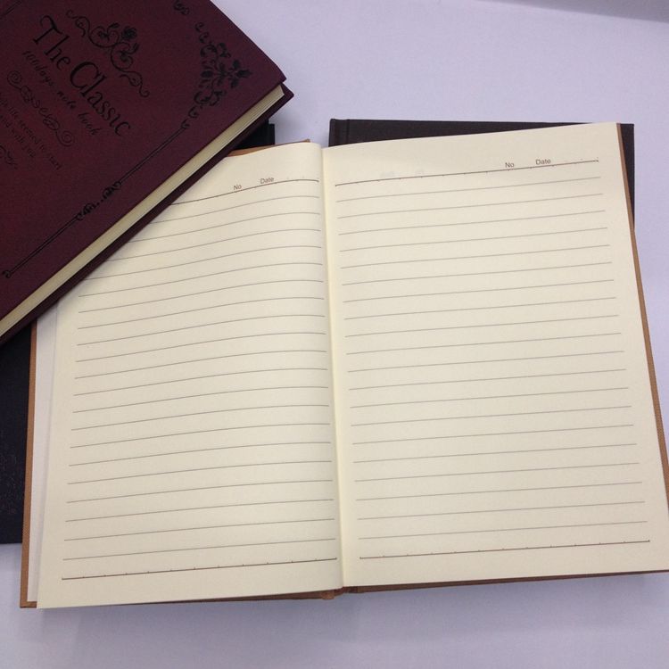 Boxed hardcover Notebook A5 Office Notepad Simple literary hardcase book thick C details Picture