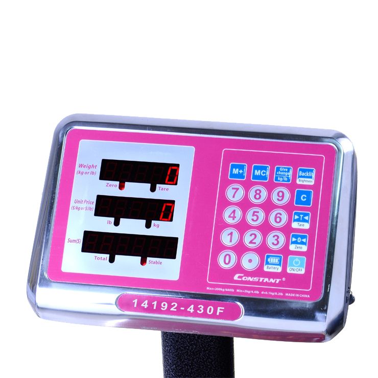 14192-430F pricing scale CAMRYJE62ZB weighing scale with corrugated steel surface and stainless steel head, wholesale electronic platform scale 300kg Specification image