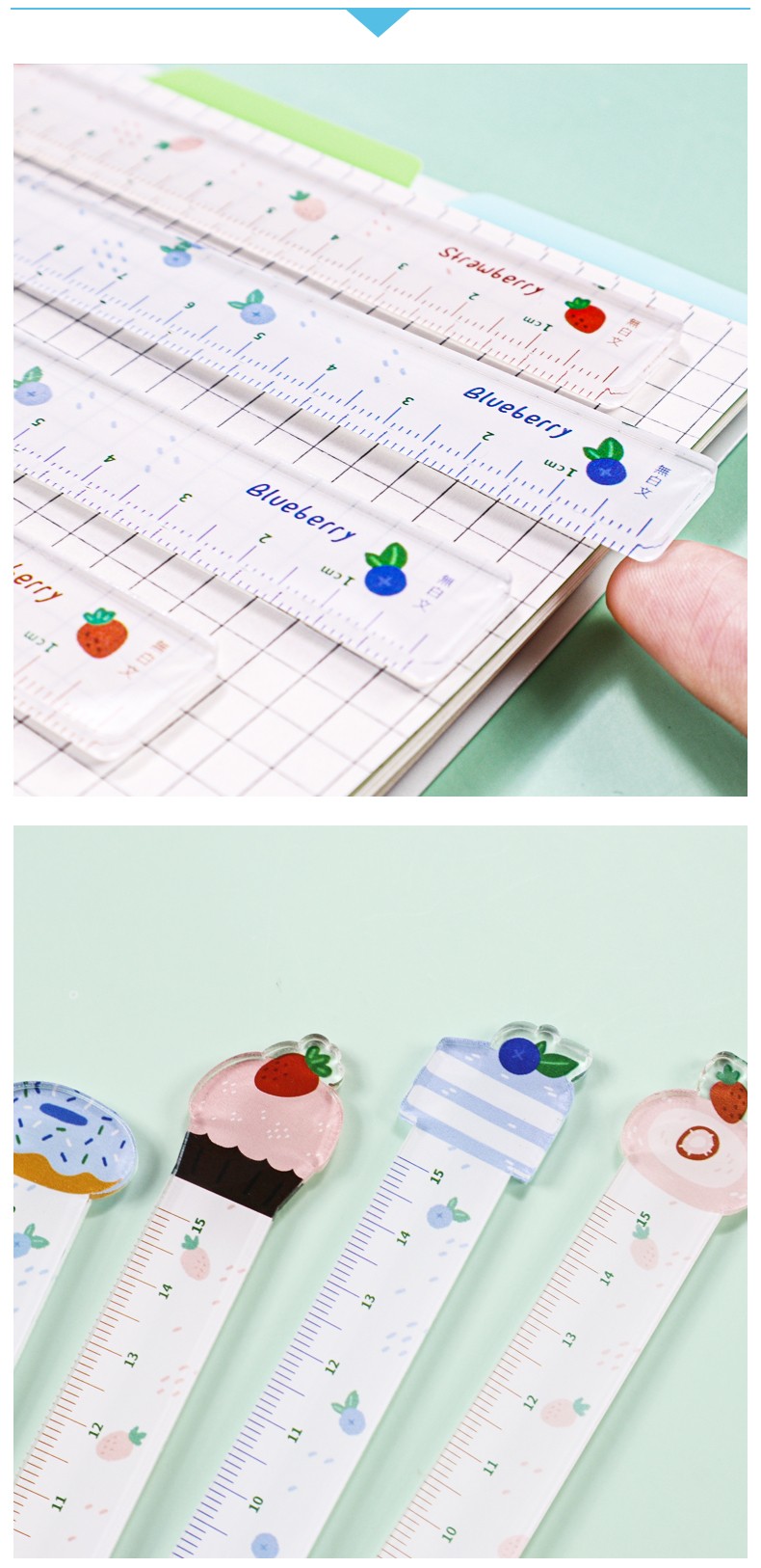 卡通尺子文具一套装小学生用软尺塑料直尺日韩可爱用品详情图4
