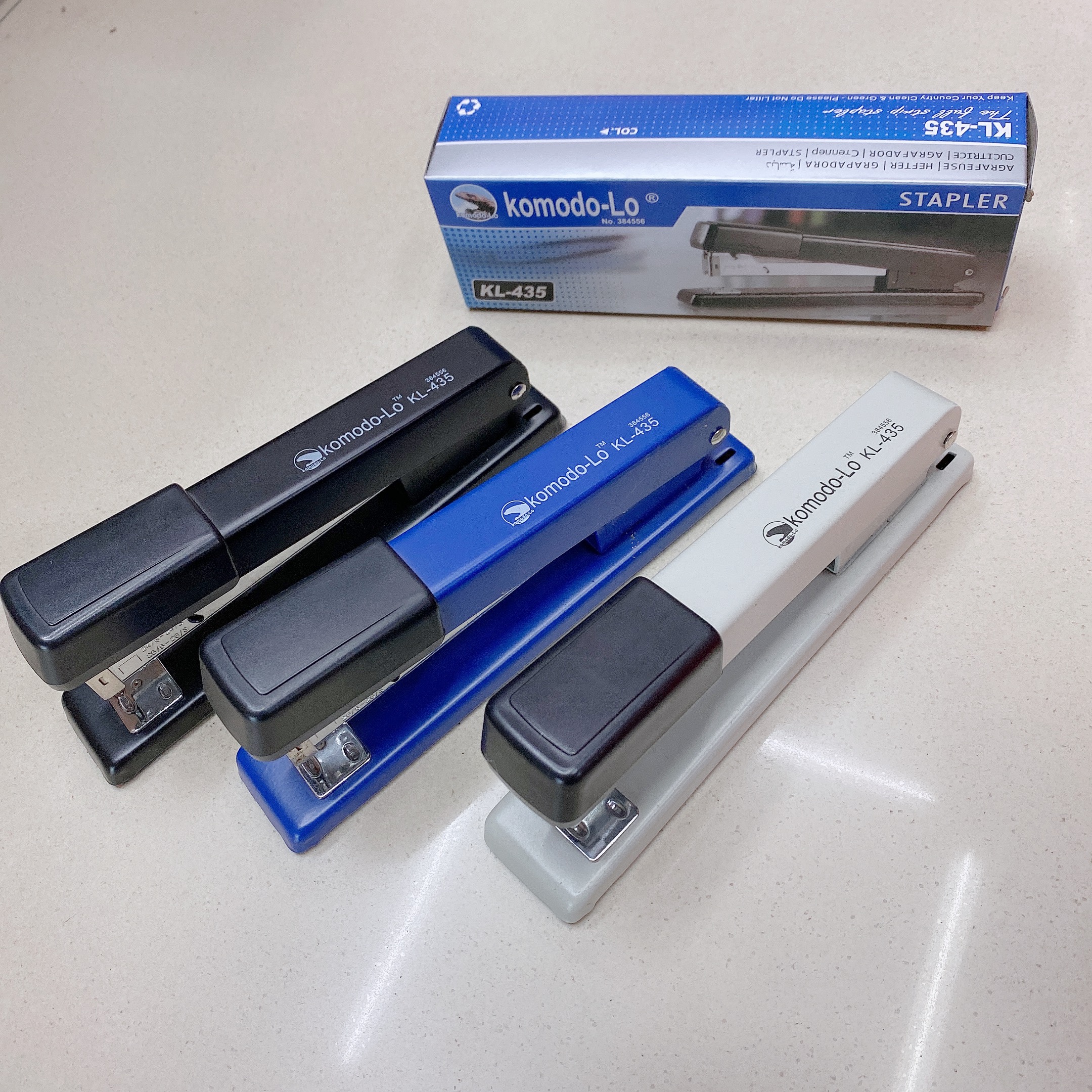 Factory direct sales stapler, student stapler, standard multi-functional office supplies, staples, labor-saving stapler, middle seam binding machine, KL-435 Specification image