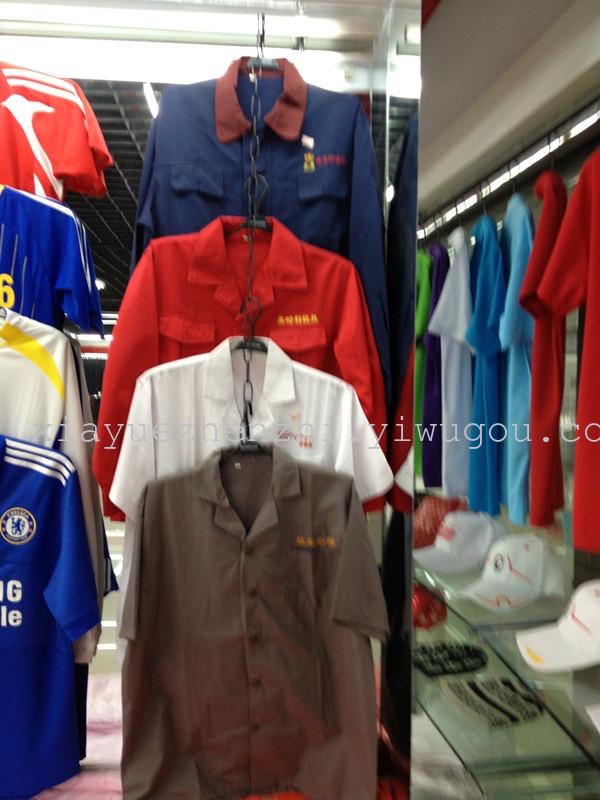 厂家直销  翻领长袖短袖套装工作服班服定做夏约详情图5