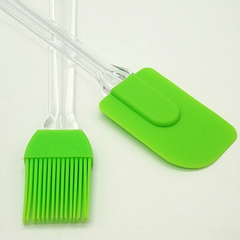 Flat knife brush Card baking tool set Scraper dough cutting silicone brush scraper Oil brush plastic scraper details Picture