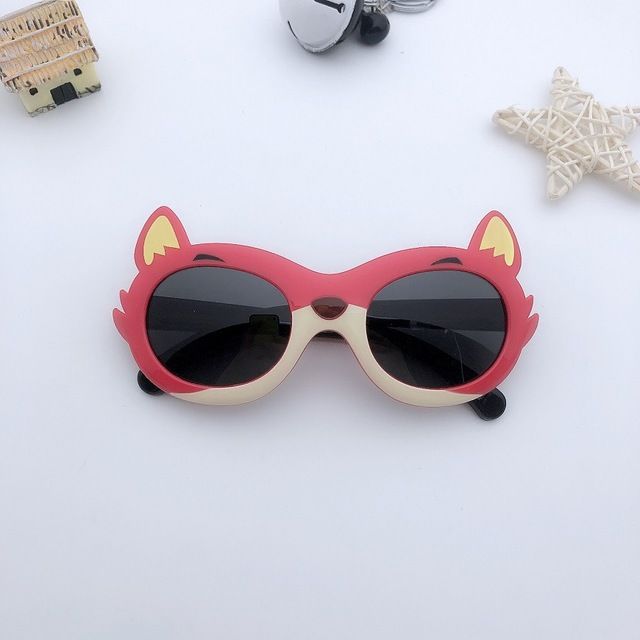 新款卡通小灰灰小狐狸儿童太阳镜硅胶遮阳宝宝墨镜潮流小孩护目偏光眼镜送小汽车盒子详情图8