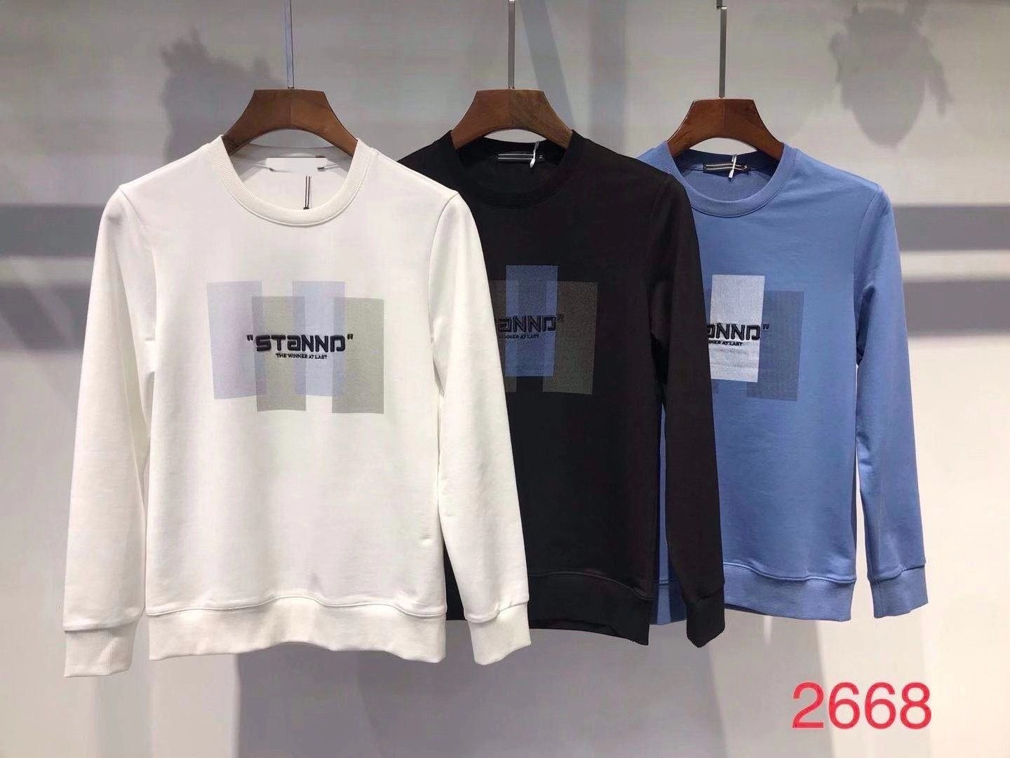 Long-sleeved T-shirts, men's autumn clothes, men's round-neck sweatshirts, T-shirts, spring and autumn men's fashion autumn clothes Specification image