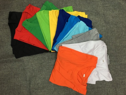 Manufacturers direct multi - color polyester round neck short - sleeved T-shirts t-shirts class custom thumbnail