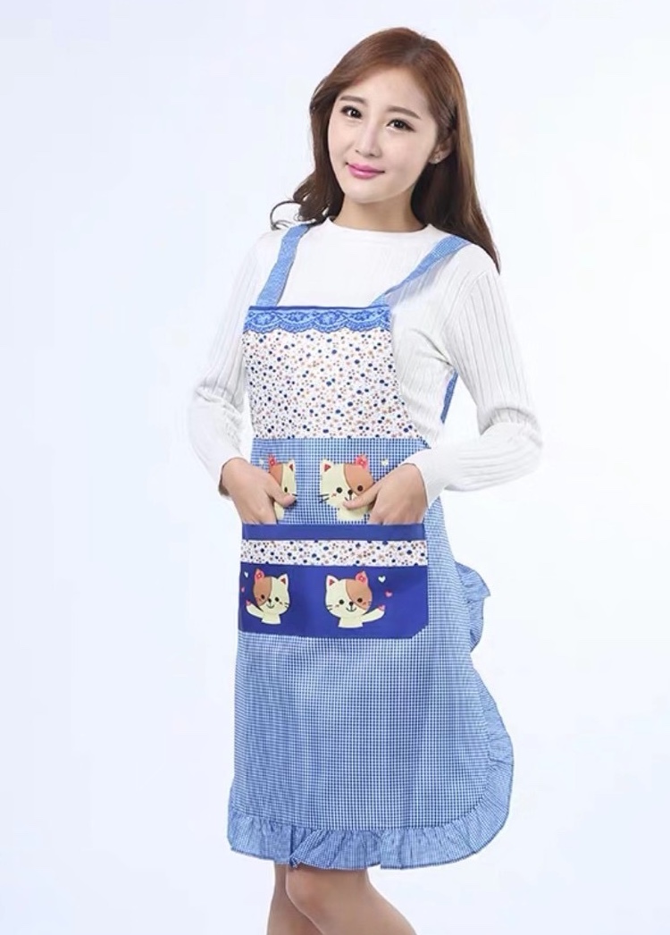 Little Grid Four Cat Aprons