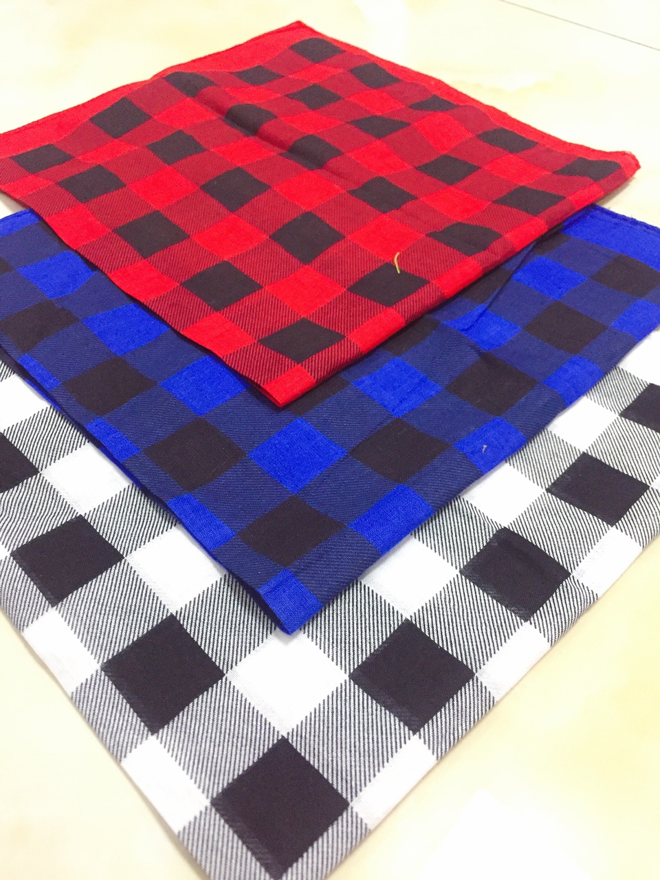 全棉头巾大方格方巾