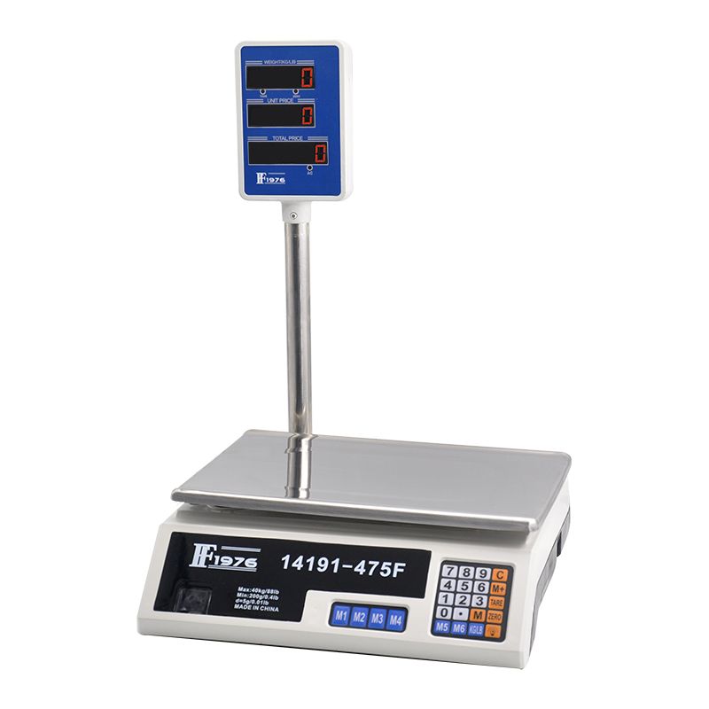 14191-475F electronic scale platform scale, commercial arm-mounted vertical pole scale, pricing scale, 40kg English version weighing