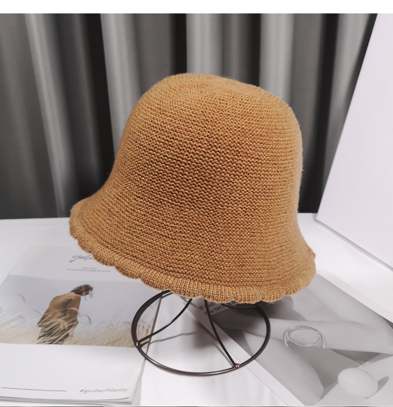 2020 sombrero de pescador mujer moda marca cara cara pequeña influencers versión coreana moda sombrero cubo negro cachemira punto sombrero versátil estilo de otoño de las mujeres Specification image