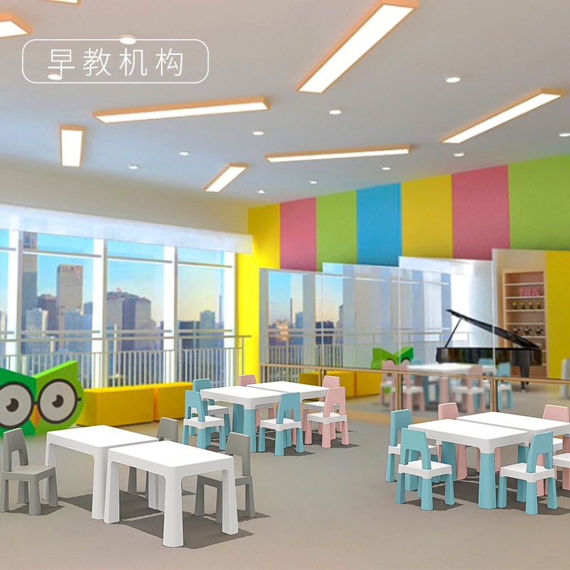 一桌二椅学习桌白底实物图