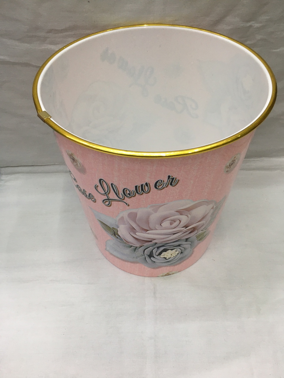 Multi-functional household trash can for bathroom and kitchen, cartoon pattern trash can