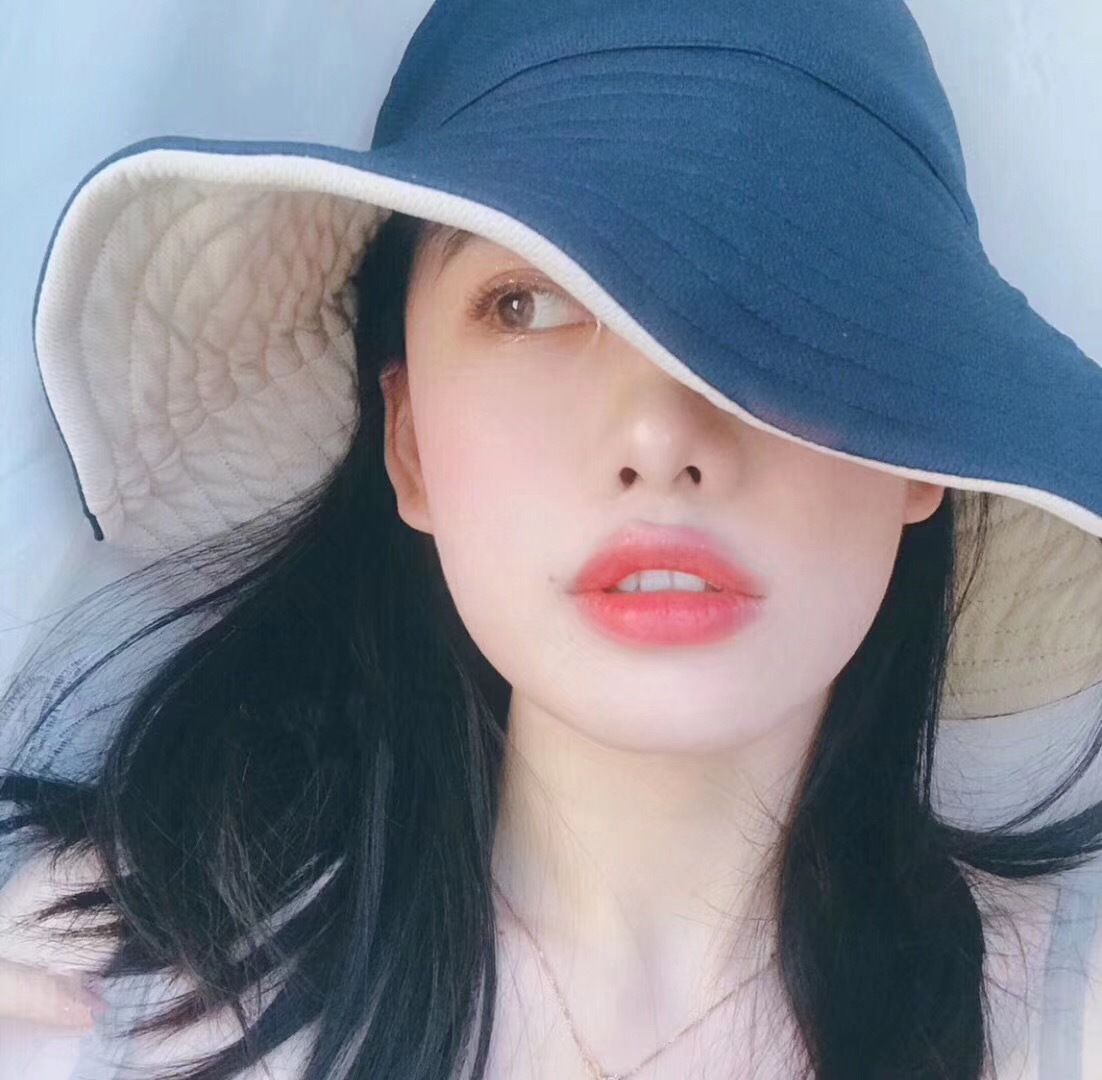 Japanese UVCUT sunscreen cap big S same sunshade woman uv fisherman cap can be folded on both sides