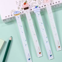 卡通尺子文具一套装小学生用软尺塑料直尺日韩可爱用品
