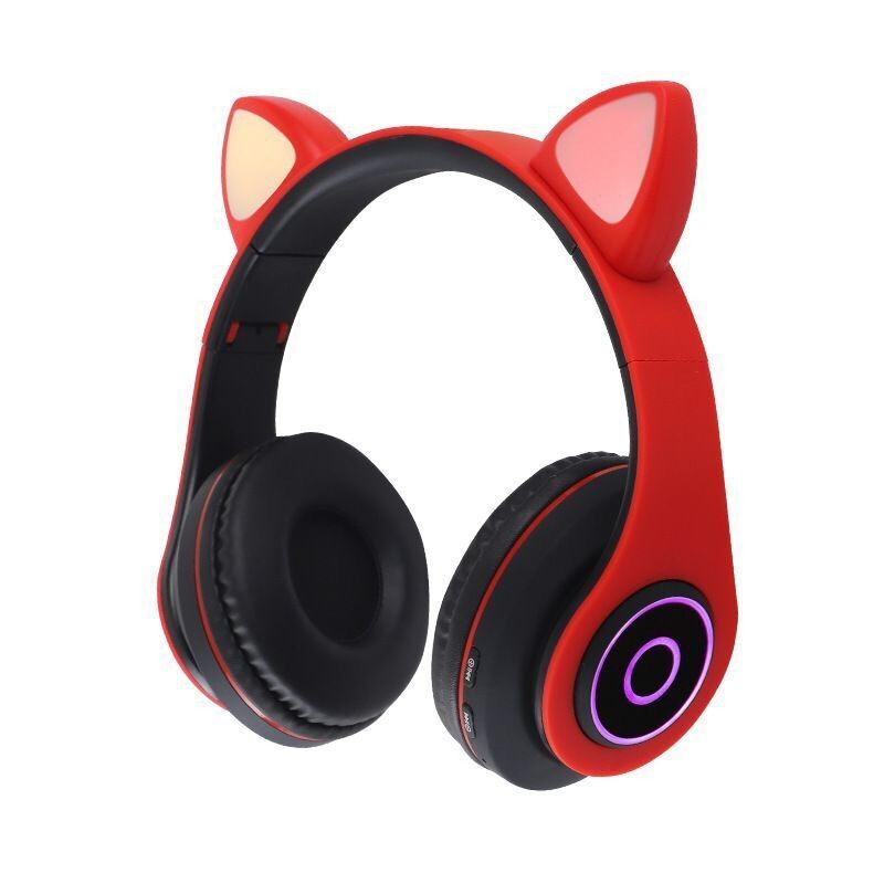 New internet-famous bestseller: Colorful glowing cat ear Bluetooth headphones, cross-border wireless over-ear headphones with stereo sound detail image 17