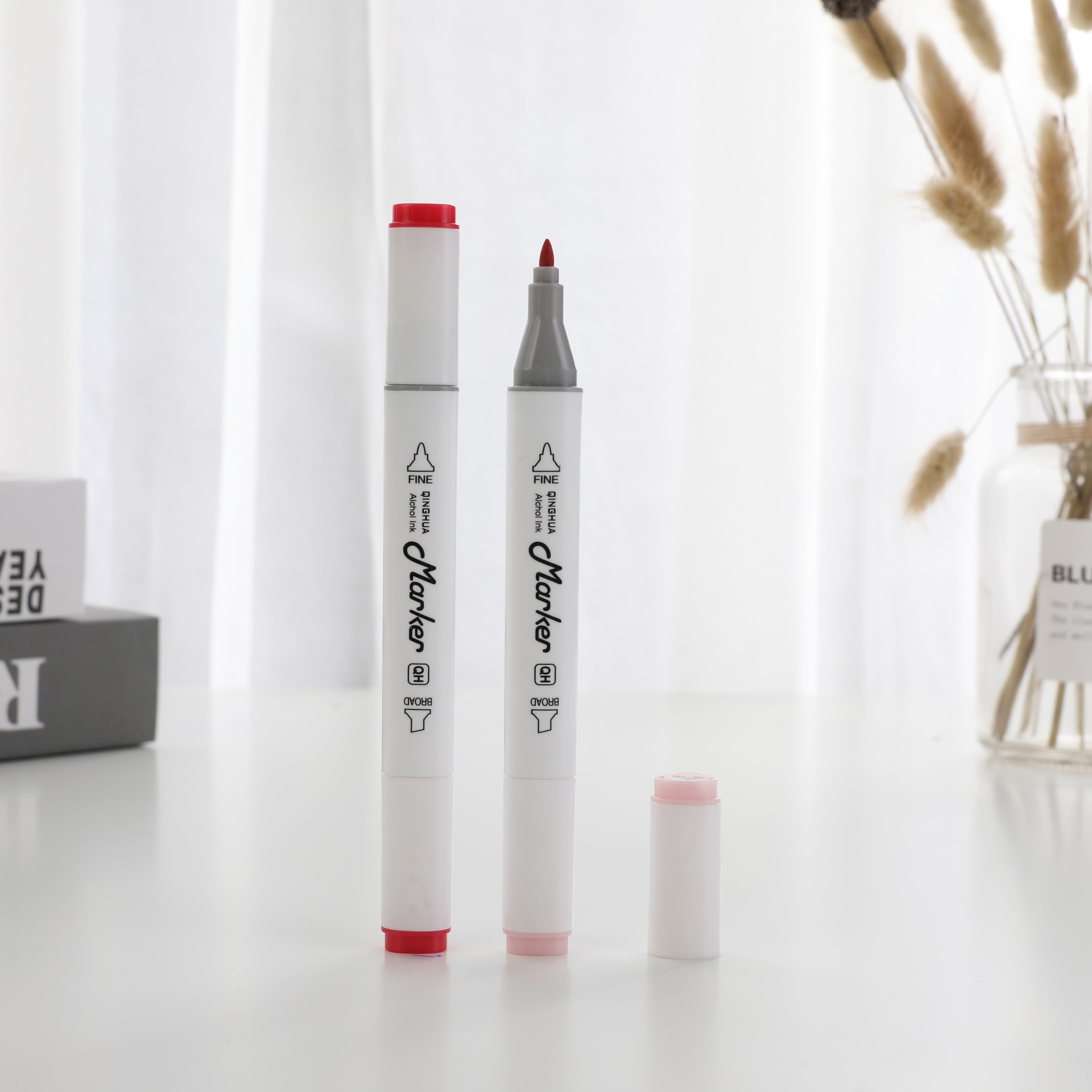 Manufacturer Processing Custom Double Head Oil Marker Set For Student Painting 179-12/18/24/36/48/60 Wholesale undefined