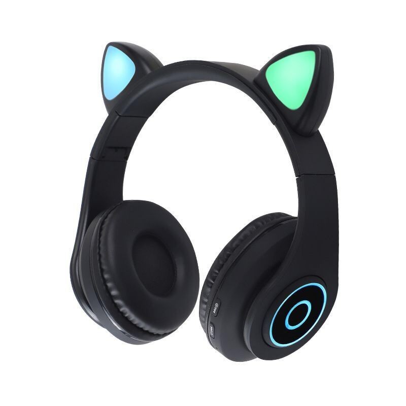 New internet-famous bestseller: Colorful glowing cat ear Bluetooth headphones, cross-border wireless over-ear headphones with stereo sound detail image 18