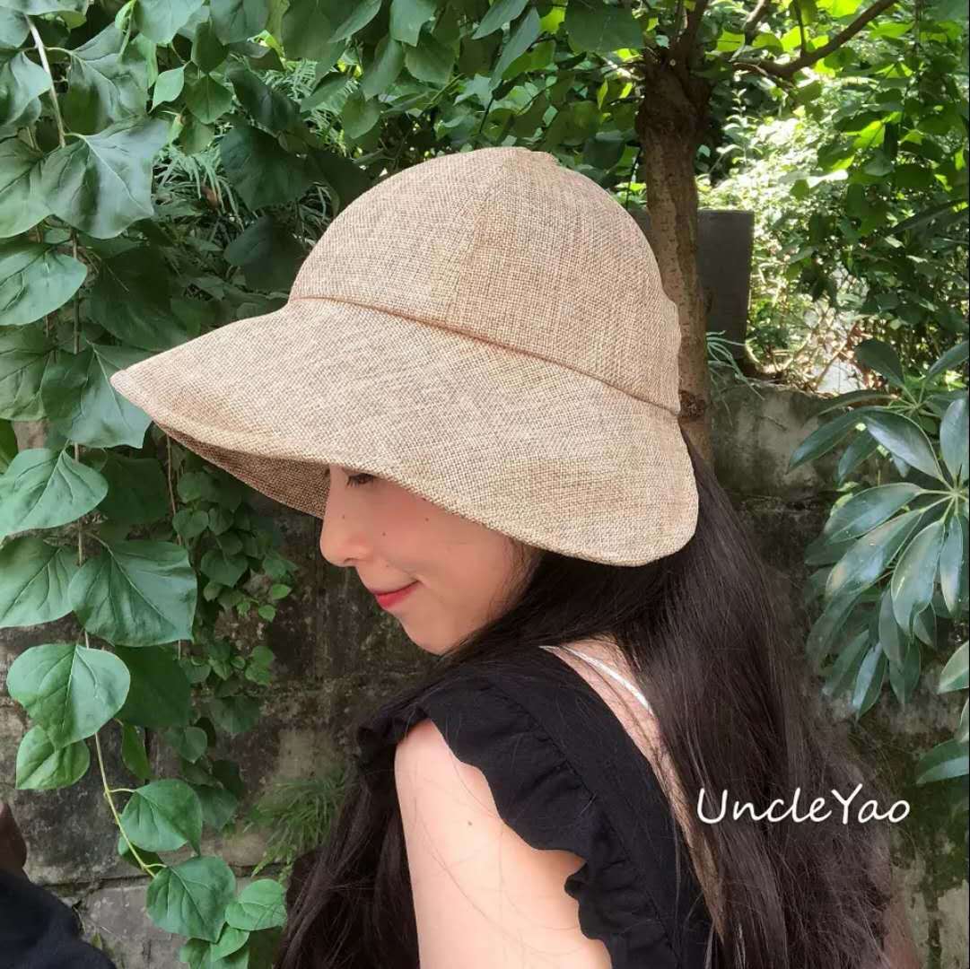Korean version of the tour can be folded seaside straw hat sunbonnet children sunscreen beach sun hat versatile fisherman basin hat
