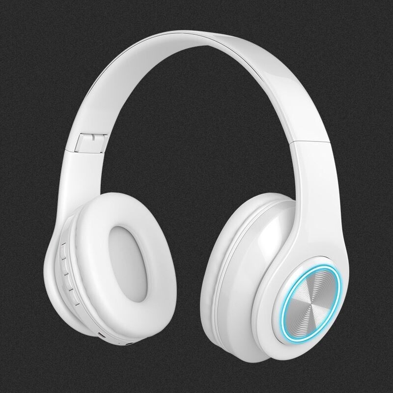 The colorful and luminous Bluetooth wireless headphones are a type of over-ear headset that is compatible with music and calls on all mobile phones and popular headphones detail image 16