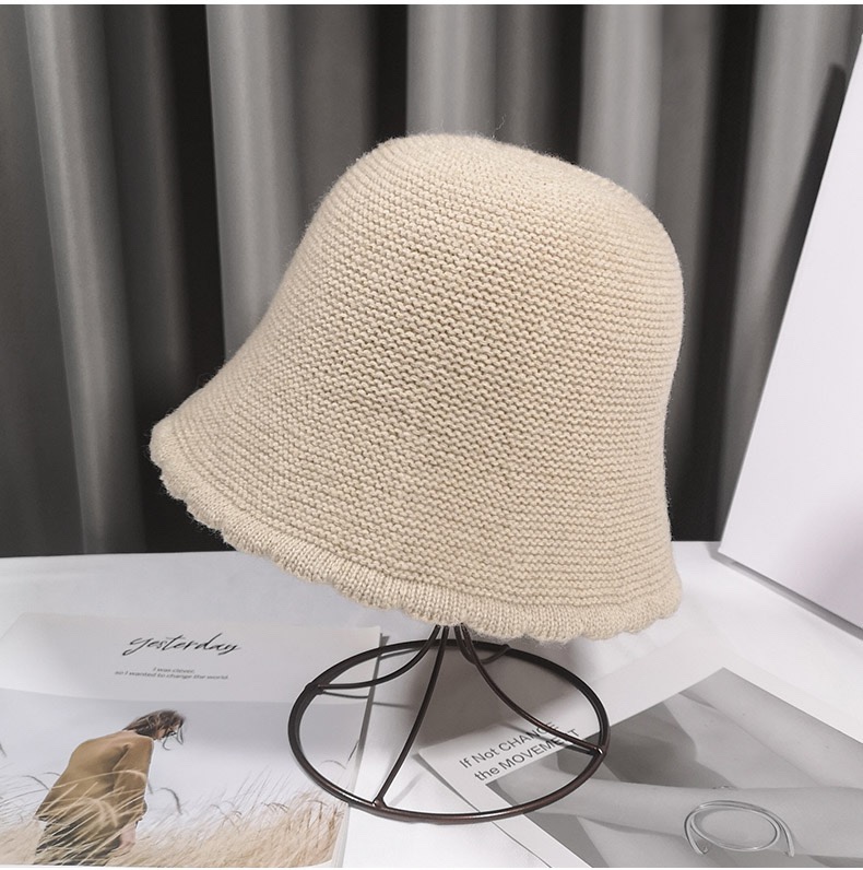2020 sombrero de pescador mujer moda marca cara cara pequeña influencers versión coreana moda sombrero cubo negro cachemira punto sombrero versátil estilo de otoño de las mujeres undefined