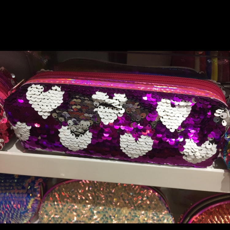 Sequined octagon pencil case 7