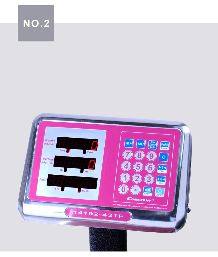 Wholesale high-quality pricing scale 14192-429F Industrial CAMRYJE62Z weighing stainless steel scale surface electronic platform scale 150kg detail image 3