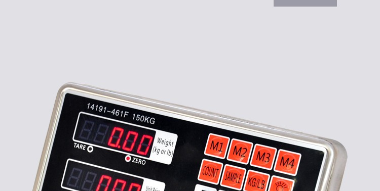 14191-461F电子台秤150KG英文300KG可折叠500KG商业秤计重计价电子秤