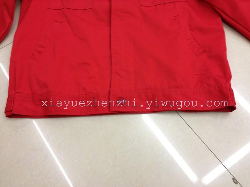 厂家直销  翻领长袖短袖套装工作服班服定做夏约细节图