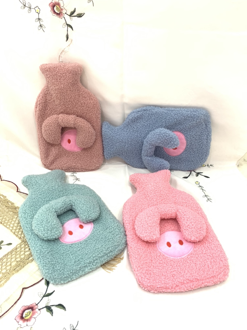 cute teddy pig hot water bag