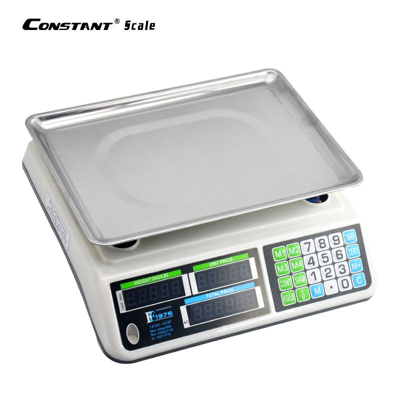 14191-423F electronic Price platform scale, 40KG/5g electronic price scale, commercial scale, export foreign trade, English fruit scale