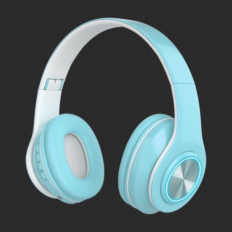 The colorful and luminous Bluetooth wireless headphones are a type of over-ear headset that is compatible with music and calls on all mobile phones and popular headphones detail image 18