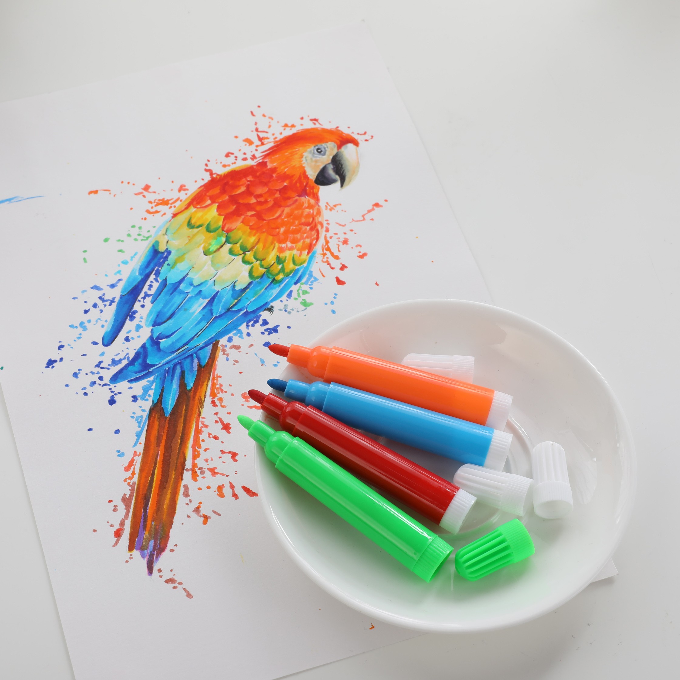 Manufacturers Direct Selling Bulk Thick Head Watercolor Pens Environmental Protection Washable Can Customize Logo 150Pcs Set Pen Wholesale full figure