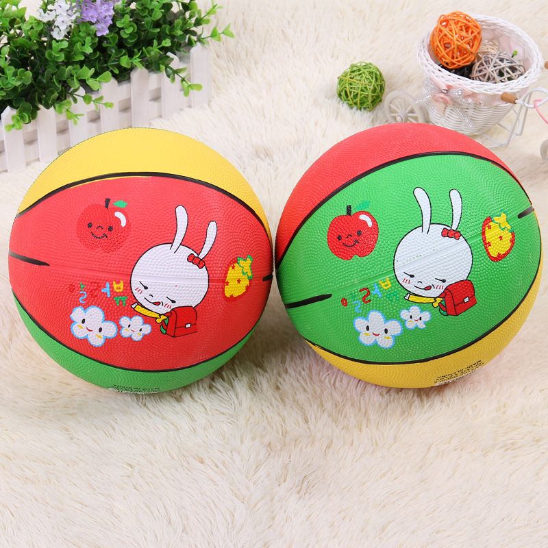 5号花色橡胶篮球 幼儿园篮球 拍拍球 工厂直销