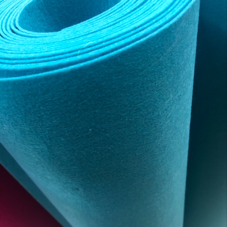Felt fabric lake blue details Picture