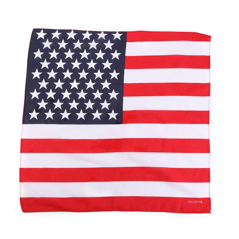 Hao Hao Headscarf Manufacturers Direct For Europe And America Men And Women Outdoor Sports Headscarf Hip-Hop Cotton Flag Square Wholesale Magic Headscarf undefined
