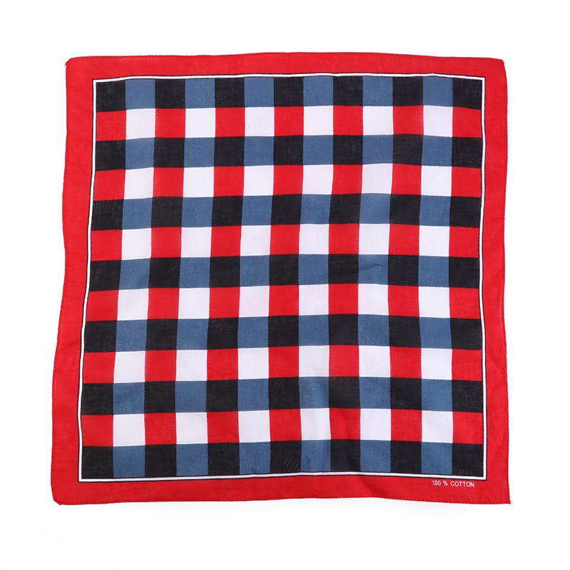 Hao Hao Headscarf Manufacturers Direct For Europe And The United States Men And Women Outdoor Sports Headscarf Hip-Hop Hip-Hop Cotton Checkered Small Square Wholesale Magic Headscarf undefined