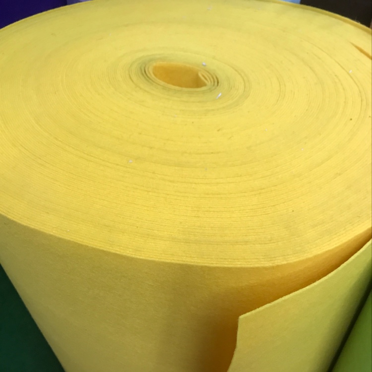 Yellow felt cloth details Picture