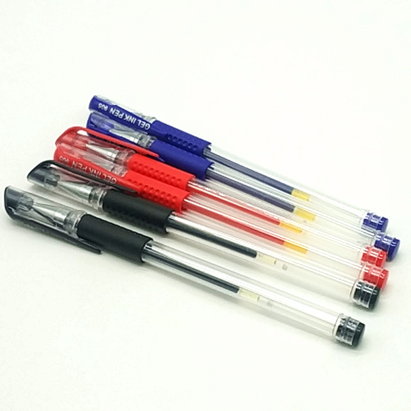 PVC袋装6支中性笔透明笔杆学生考试笔商务办公文具详情图5