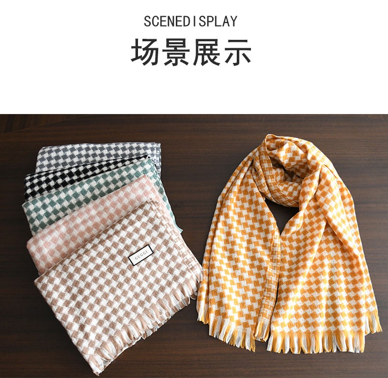 Hao Hao Headscarf Manufacturers Direct Korean Version Of Small Fragrant Style Child Scarf Female Winter Students Fashion Shawl Thickened Neck Cute Girl Spot Wholesale undefined