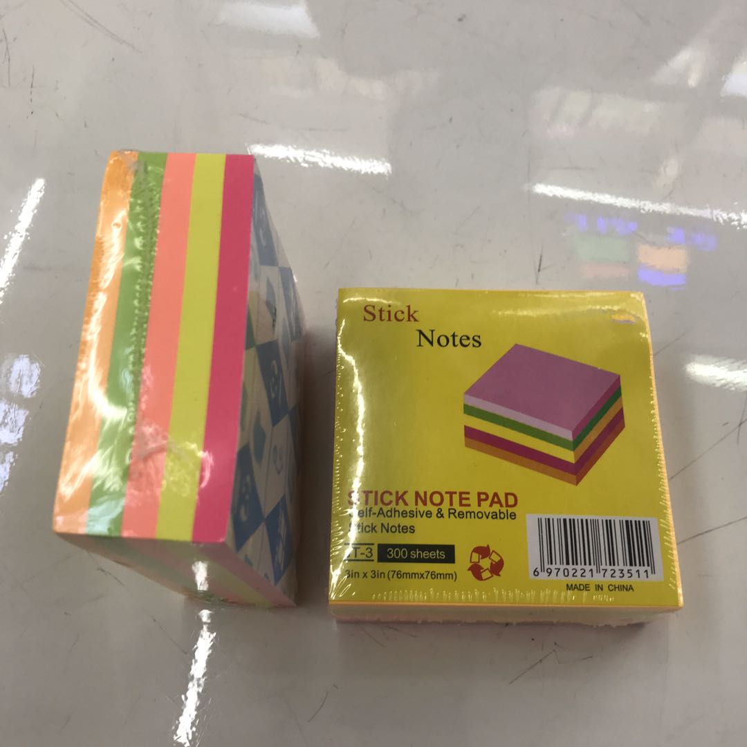 Sticky note 3x3 sticky note notepaper sticky note Pepsi note tear up N times stick fluorescent color thumbnail