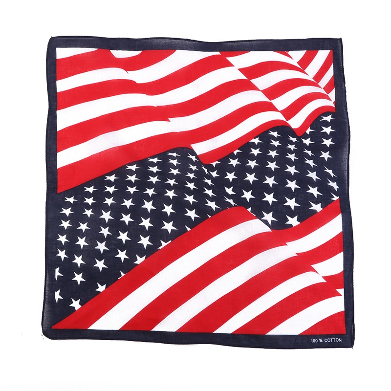 Hao Hao Headscarf Manufacturers Direct For Europe And America Men And Women Outdoor Sports Headscarf Hip-Hop Cotton Flag Square Wholesale Magic Headscarf undefined