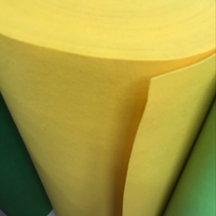 Yellow felt cloth
