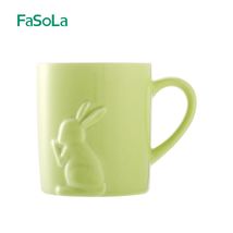 FaSoLa日系创意动物图案马克杯大容量喝水牛奶咖啡杯环保陶瓷杯