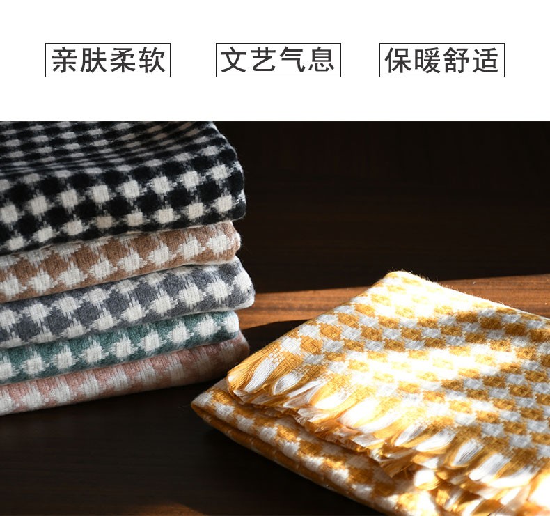 Hao Hao Headscarf Manufacturers Direct Korean Version Of Small Fragrant Style Child Scarf Female Winter Students Fashion Shawl Thickened Neck Cute Girl Spot Wholesale undefined
